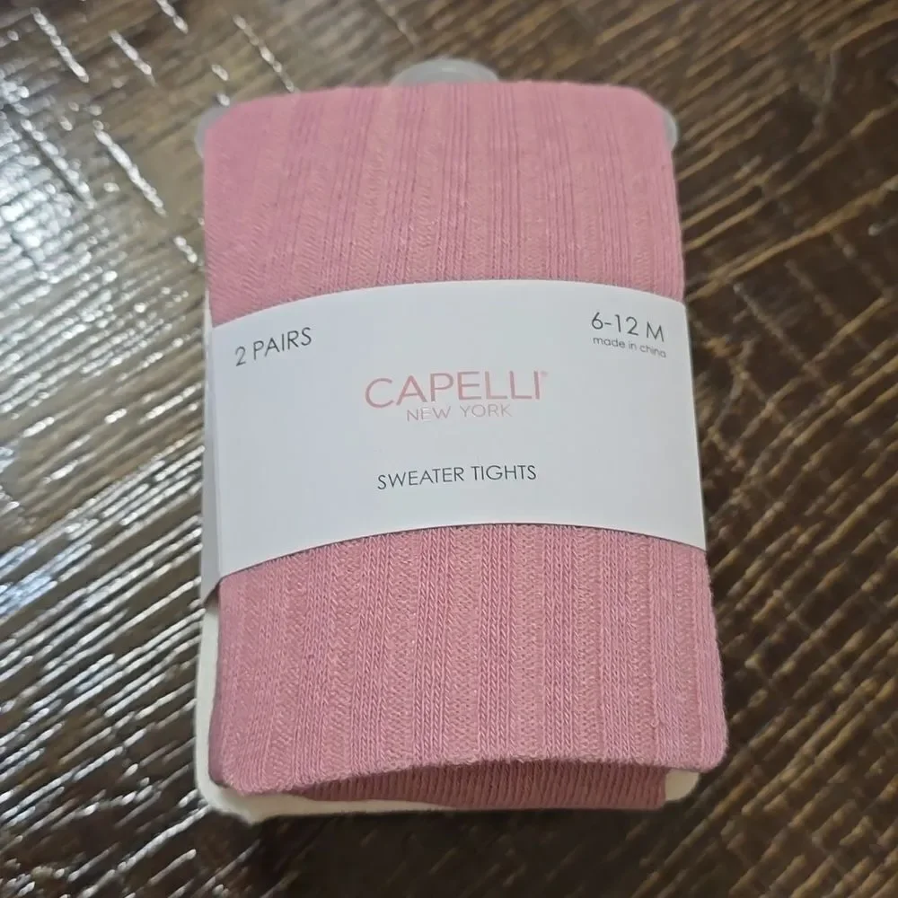 Capelli New York Sweater Tights 2-Pairs 6-12 Months